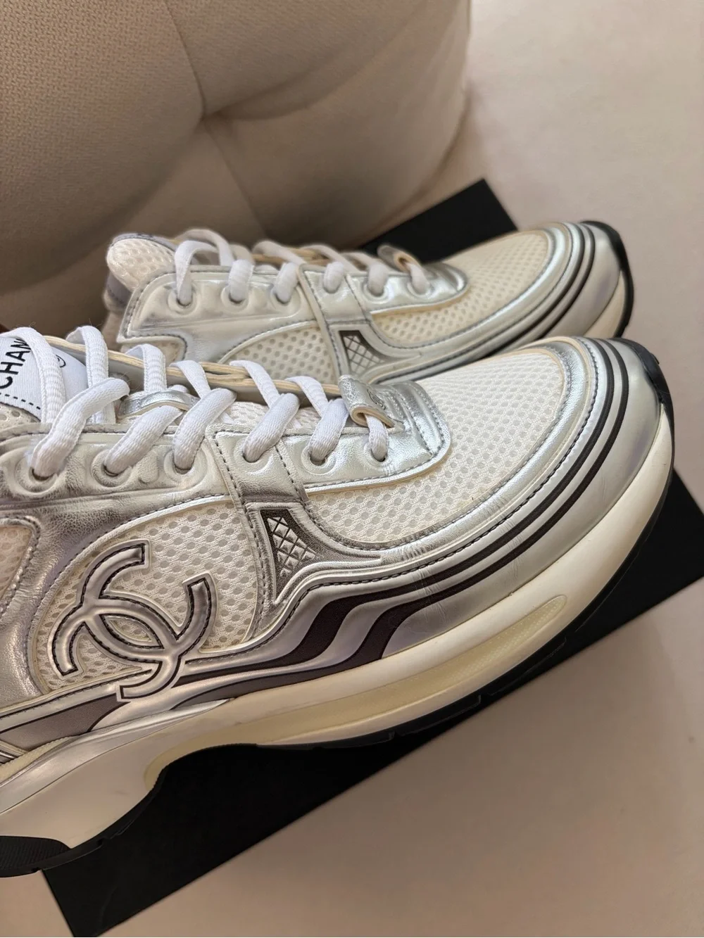 Chanel Sneakers Sz 37 - Picture 3 of 11